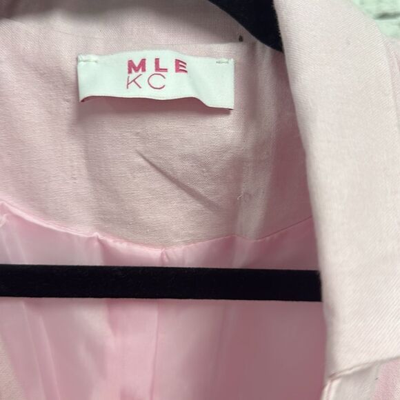 KC Brand Pink Blazer Structured Shoulders Oversized Jacket Size SMALL - Like New - Picture 2 of 4